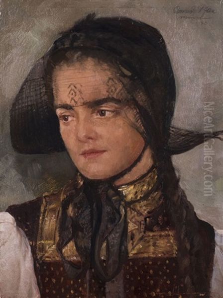 Bildnis Einer Jungen Bauerin In Tracht - view 1
