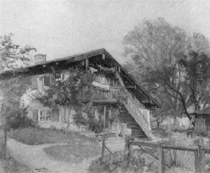 Bauernhaus Auf Der Fraueninsel Im Chiemsee by Conrad Pfau