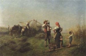 La Pause Pendant La Fenaison by Friedrich Wilhelm Pfeiffer
