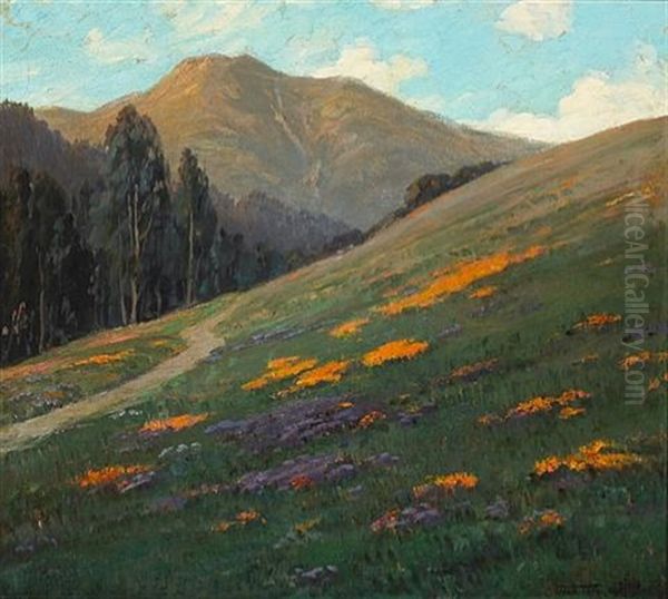 Mt. Tamalpais With Poppies - view 1