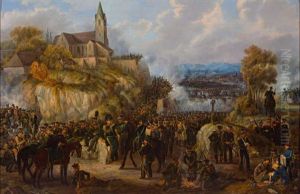 Die Schlacht Von La Suffel Bei Souffelweyersheim Nahe Strasburg by Johann Baptist Pflug