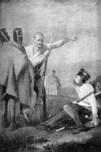 Ungarische Infanteristen Auf Einer Anhohe by Johann Baptist Pflug