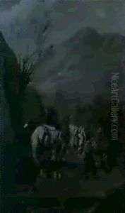 Mittagsrast Auf Der Landstras-se by Johann Baptist Pflug