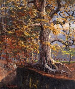 Herbst An Der Wasserburg In Divitz by Franz Pflugradt
