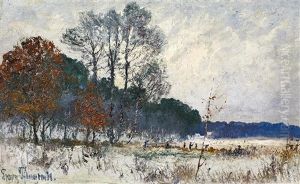 Seelandschaft Im Winter by Franz Pflugradt