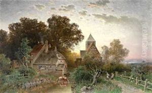 Kveldslandskap by Gustav Pflugradt