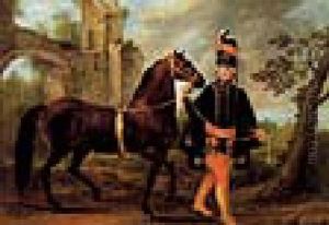 Ein Husar, Der Ein Pferd Fuhrt Ein Husar, Der Ein Pferd Fuhrt