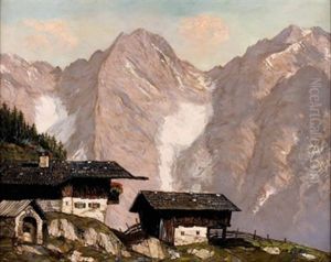 Gehoft Im Hochgebirge (wilder Kaiser) by Alois Pfund