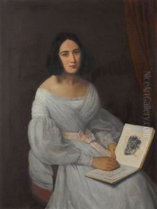 Bildnis Einer Jungen Sangerin (leonie Panseron?) by Charles Francois Phelippes
