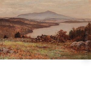 Looking South Across Silver Lake Toward Mount Monadnock, Elliot's Ledge, Near Nelson Center, New Hampshire by William Preston Phelps