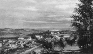 Distant View Of Keene, New Hampshire by William Preston Phelps