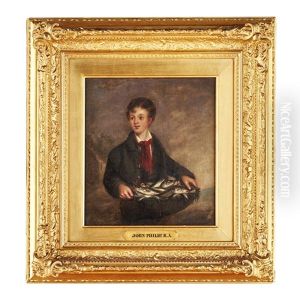 Boy With Basket Of Fish