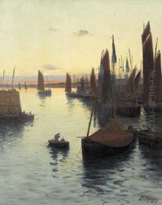 Abendliche Hafenpartie by Paul Philippe