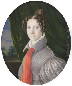 A Lady, Head And Shoulders, Wearing A Red Scarf
