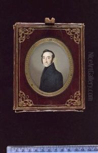 A Gentleman Wearing Black Suit And White Shirt by Carl Ludwig Philippot