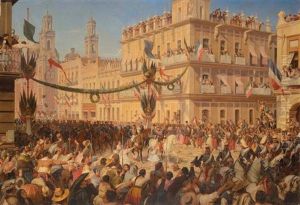 L"entree Solennelle Du General Forey Dans Mexico Le 10 Juin 1863 by Henri Felix Emmanuel Philippoteaux