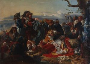 Death Of General Turene by Henri Felix Emmanuel Philippoteaux