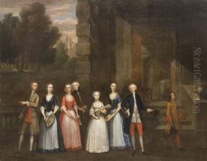 The Fredrick Family, Standing On The Terrace Of A Country House