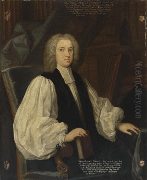 Portrait Of Robert Claydon Seated In Clerical Robes - view 1