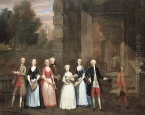The Frederick Family, Standing On The Terrace Of A Country House