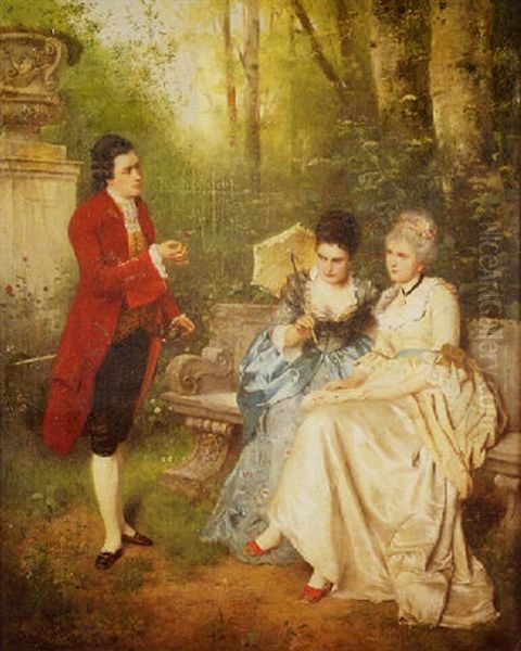 Garden Landscape With Figures - view 1