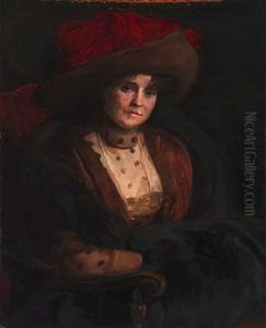 Portrait Of A Lady (the Artist's Mother Sophie Philipsen, Nee Wagner?) by Sally Nikolai Philipsen