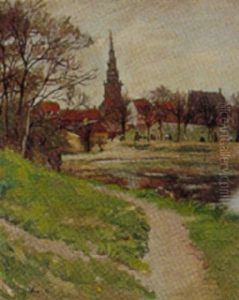 Udsigt Mod Frelser Kirke, Christianshavn Udsigt Mod Frelser Kirke, Christianshavn