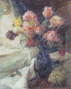 Roser I En Vase by Sally Nikolai Philipsen