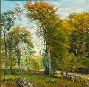 Road Through The Woods, Autumn by Theodor Esbern Philipsen
