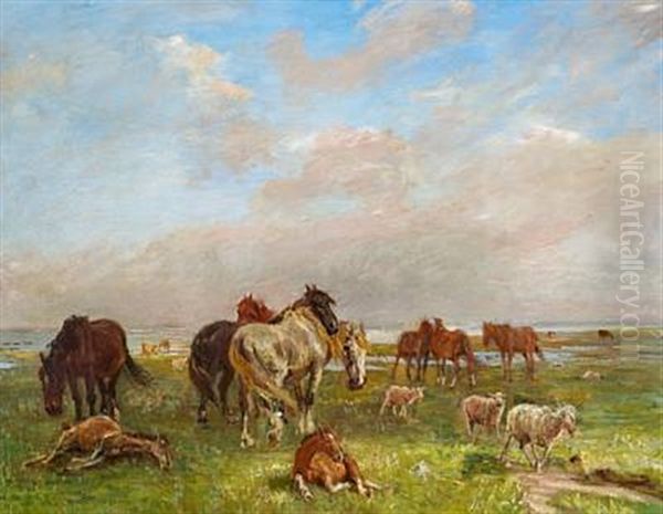A Group Of Horses, Saltholmen - view 1