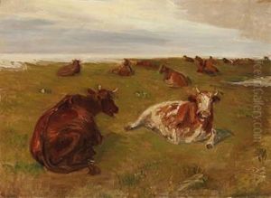 Danish Landscape With Cows In The Field