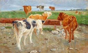 Cows Near The Well At Gammelgaard, Saltholm