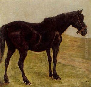 Staende Brun Hest by Theodor Esbern Philipsen