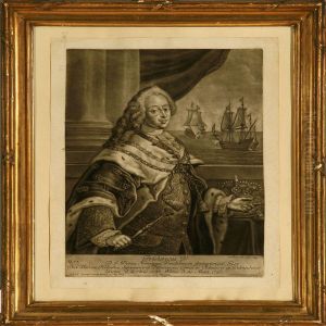Portrait Of King Frederik V Of Denmark by Gabriel Bodenehr