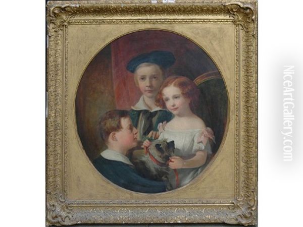 A Triple Portrait Of George Edmund, Charles Wigley And Mary E. Wicksted - view 1