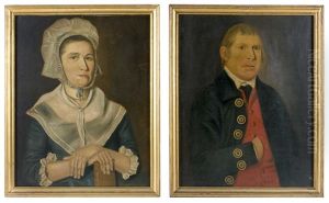 Pair Of Half-length Portraits by Ammi Phillips