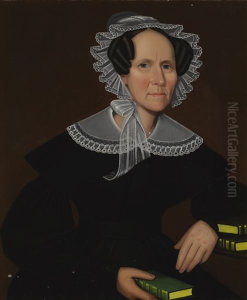 Portrait Of Woman Holding A Book - view 1