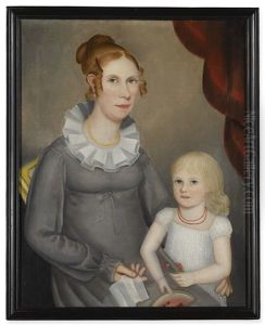 Portrait Of Mrs. William Northrop Bentley (1786-1842) And Her Daughter, Louisa (1813-1902)
