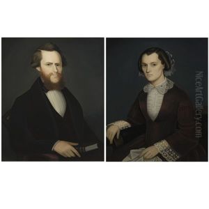 Henry Sisson And Lucy A. Howe Sisson (2 Works) by Ammi Phillips