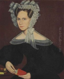 Portrait Of Miss A. E. Allen by Ammi Phillips
