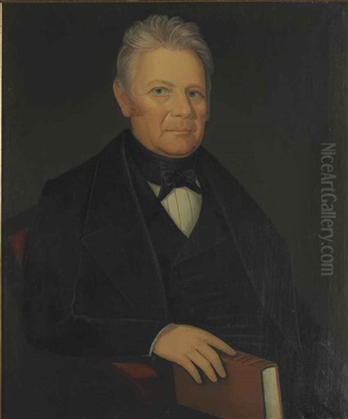 A Man Holding A Book; And A Companion Portrait Of His Wife (2 Works) - view 1