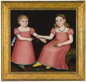 Mary Jane Soggs And Her Brother Henry Of Woodstock, New York by Ammi Phillips