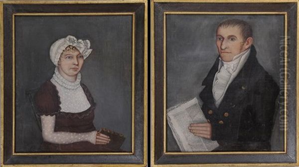 Portrait Of Ashbel Stoddard (+ Portrait Of Patience Bolles Stoddard; Pair) - view 1