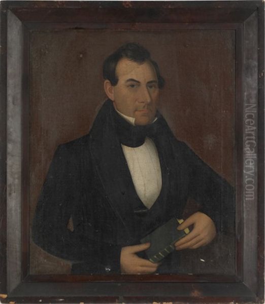Portrait Of A Gentleman Holding A Book - view 1