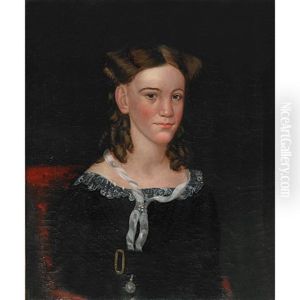 Portrait Of A Young Girl Seated In A Red Chair (mary Ash?)