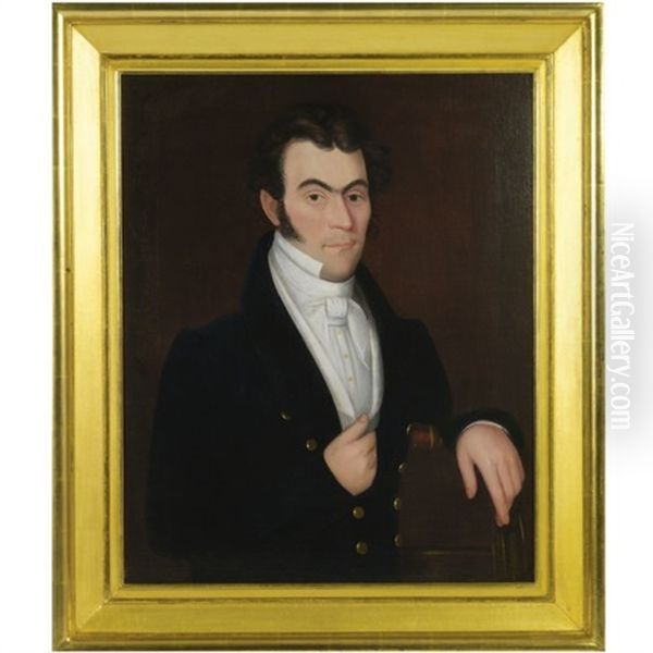 Portrait Of A Dark Haired Gentleman - view 1
