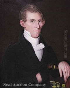 Portrait Of Samuel Deuel by Ammi Phillips