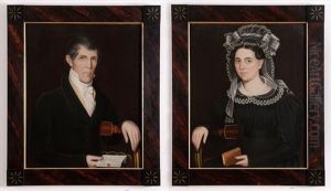 Abigail Reynolds Reed (+ Philo Reed Of Amenia, New York; Pair) by Ammi Phillips