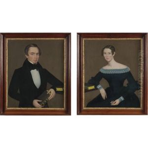 Gentleman In Black Coat At The Table With Two Books (+ A Lady In Eyelet Collar And Cuffs; Pair) Gentleman In Black Coat At The Table With Two Books (+ A Lady In Eyelet Collar And Cuffs; Pair)