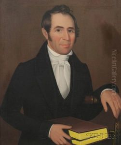 Portrait Of Walter Smith Lyon Of Bedford, Westchester County, New York by Ammi Phillips